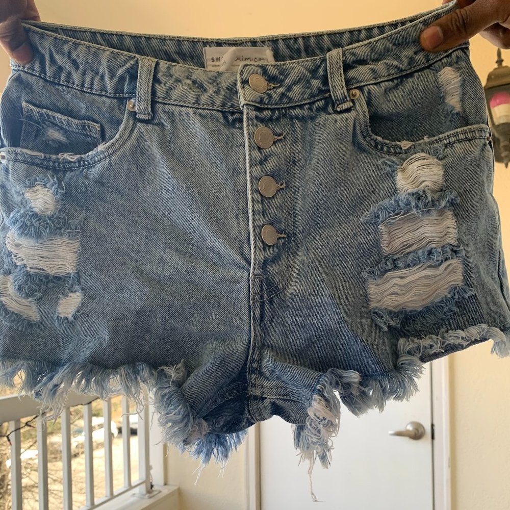 Denim shorts